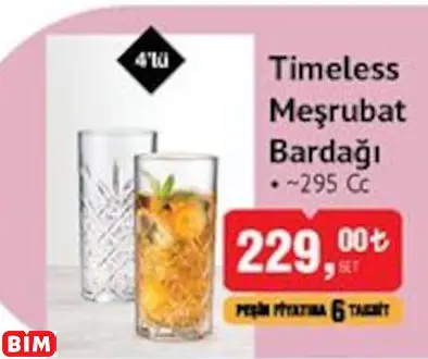 PAŞABAHÇE TİMELESS MEŞRUBAT BARDAĞI